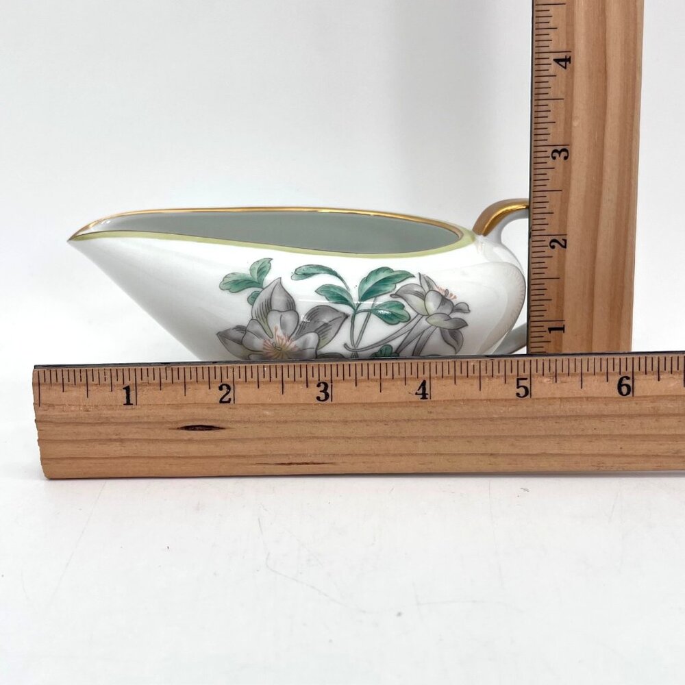 Noritake China Floral Gravy Boat Creamer Made In Japan Porcelain With Gold Trim - Picture 8 of 10